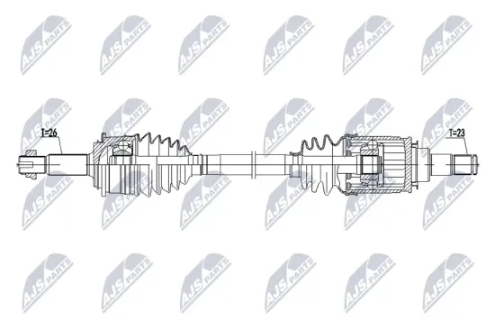 Antriebswelle Hinterachse links Hinterachse rechts NTY NPW-TY-248 Bild Antriebswelle Hinterachse links Hinterachse rechts NTY NPW-TY-248