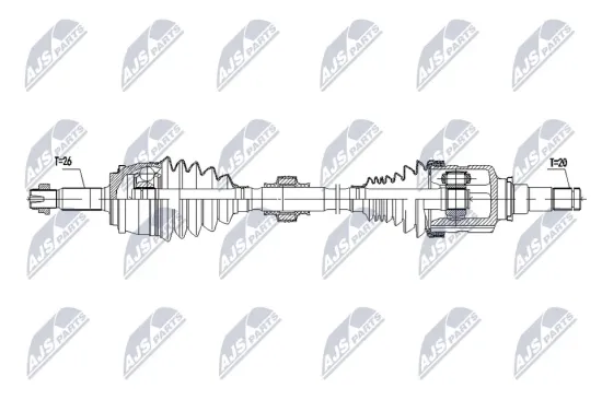 Antriebswelle Vorderachse links NTY NPW-TY-249 Bild Antriebswelle Vorderachse links NTY NPW-TY-249