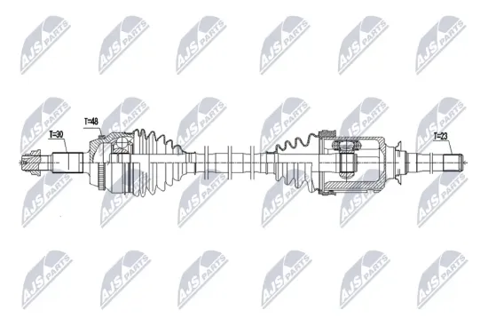 Antriebswelle Vorderachse rechts NTY NPW-TY-251 Bild Antriebswelle Vorderachse rechts NTY NPW-TY-251