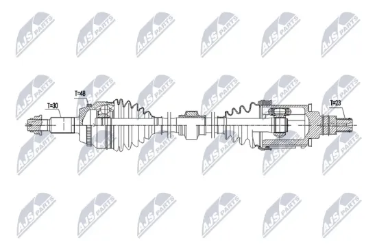 Antriebswelle Vorderachse links NTY NPW-TY-252 Bild Antriebswelle Vorderachse links NTY NPW-TY-252