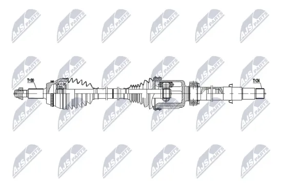 Antriebswelle Vorderachse rechts NTY NPW-TY-253 Bild Antriebswelle Vorderachse rechts NTY NPW-TY-253