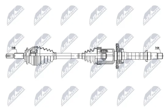 Antriebswelle Vorderachse rechts NTY NPW-TY-254 Bild Antriebswelle Vorderachse rechts NTY NPW-TY-254