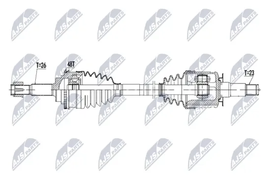 Antriebswelle Hinterachse links Hinterachse rechts NTY NPW-TY-264 Bild Antriebswelle Hinterachse links Hinterachse rechts NTY NPW-TY-264