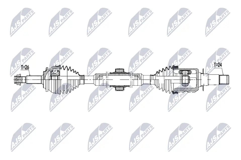 Antriebswelle Vorderachse rechts NTY NPW-TY-275