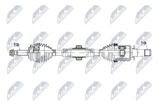 Antriebswelle Vorderachse rechts NTY NPW-TY-275 Bild Antriebswelle Vorderachse rechts NTY NPW-TY-275