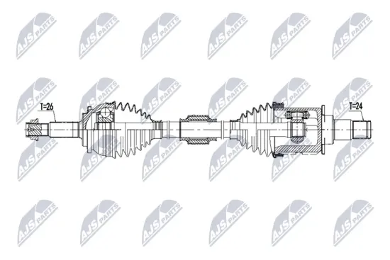 Antriebswelle Vorderachse links NTY NPW-TY-276 Bild Antriebswelle Vorderachse links NTY NPW-TY-276