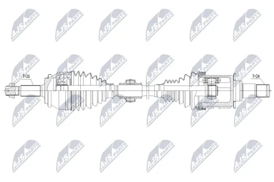 Antriebswelle Vorderachse links NTY NPW-TY-284 Bild Antriebswelle Vorderachse links NTY NPW-TY-284