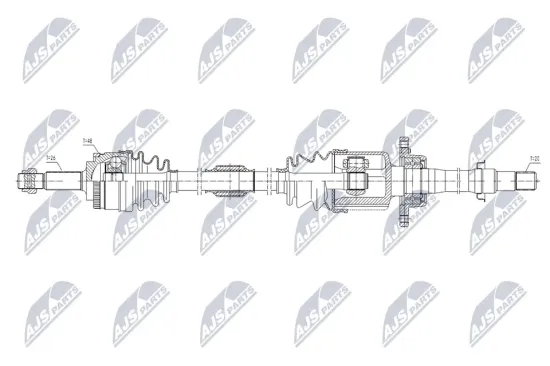 Antriebswelle Vorderachse rechts NTY NPW-TY-304 Bild Antriebswelle Vorderachse rechts NTY NPW-TY-304
