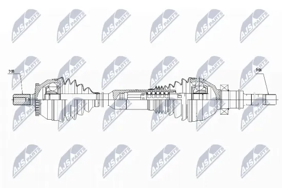 Antriebswelle Vorderachse rechts NTY NPW-VV-016 Bild Antriebswelle Vorderachse rechts NTY NPW-VV-016