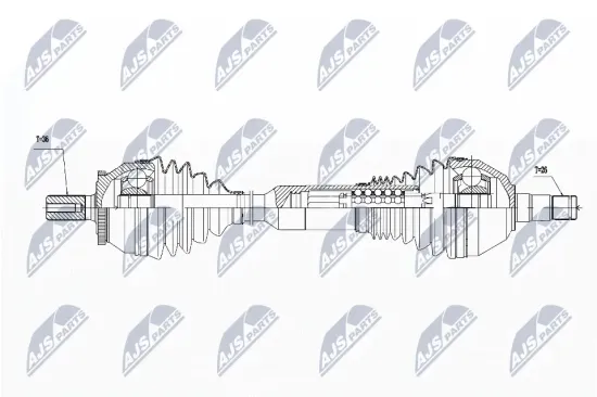 Antriebswelle Vorderachse links NTY NPW-VV-017 Bild Antriebswelle Vorderachse links NTY NPW-VV-017