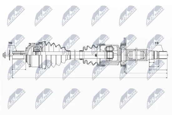 Antriebswelle Vorderachse rechts NTY NPW-VV-035 Bild Antriebswelle Vorderachse rechts NTY NPW-VV-035