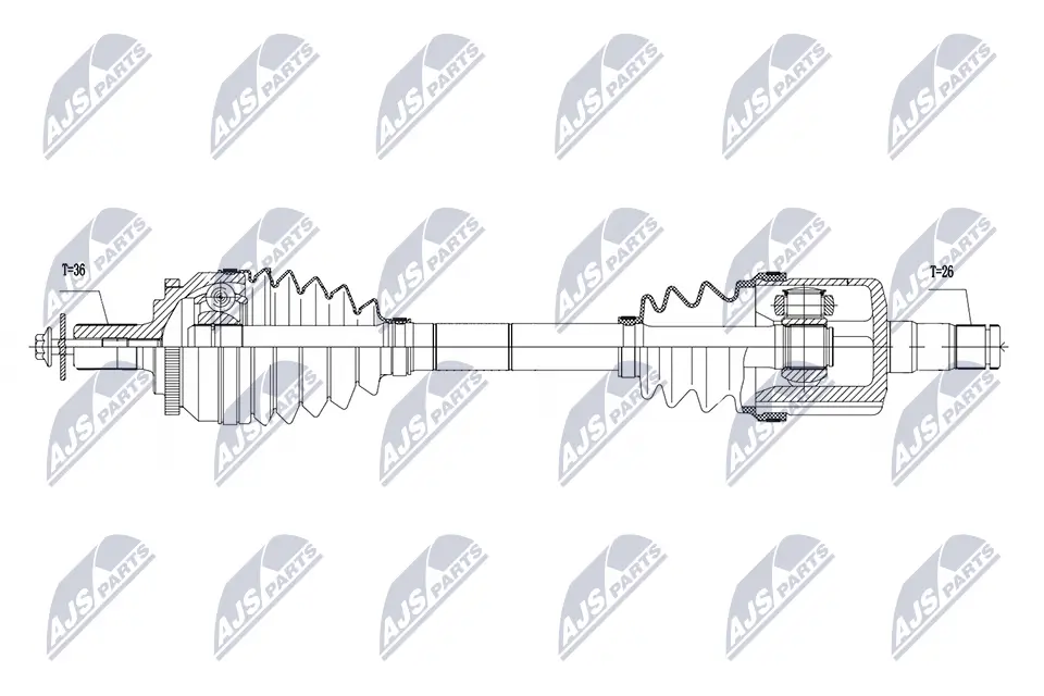 Gelenksatz, Antriebswelle Vorderachse rechts NTY NPW-VV-071