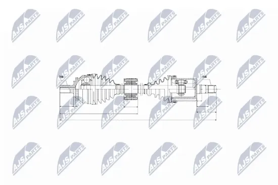 Antriebswelle Vorderachse links NTY NPW-VV-043 Bild Antriebswelle Vorderachse links NTY NPW-VV-043
