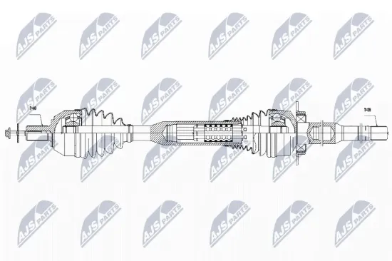 Antriebswelle Vorderachse Vorderachse rechts NTY NPW-VV-056 Bild Antriebswelle Vorderachse Vorderachse rechts NTY NPW-VV-056