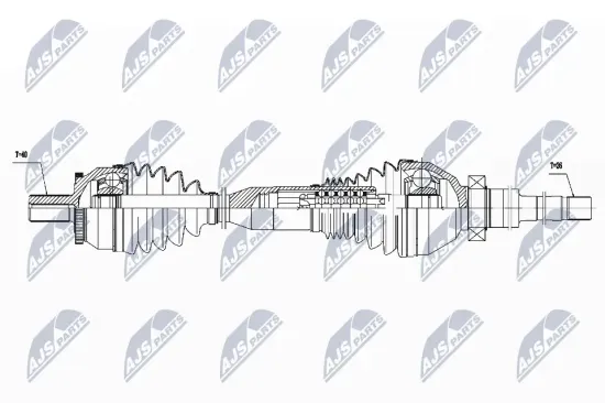 Antriebswelle Vorderachse rechts NTY NPW-VV-060 Bild Antriebswelle Vorderachse rechts NTY NPW-VV-060