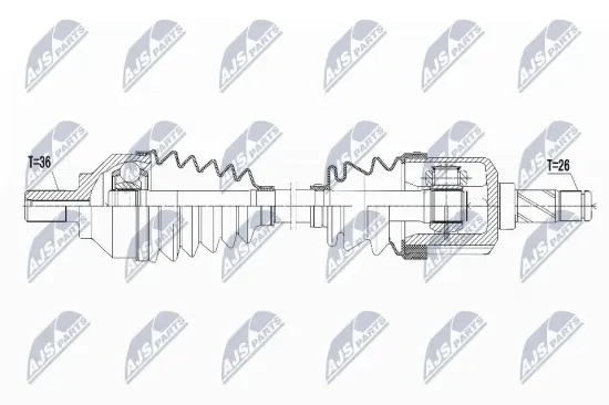 Antriebswelle Vorderachse links NTY NPW-VV-067 Bild Antriebswelle Vorderachse links NTY NPW-VV-067