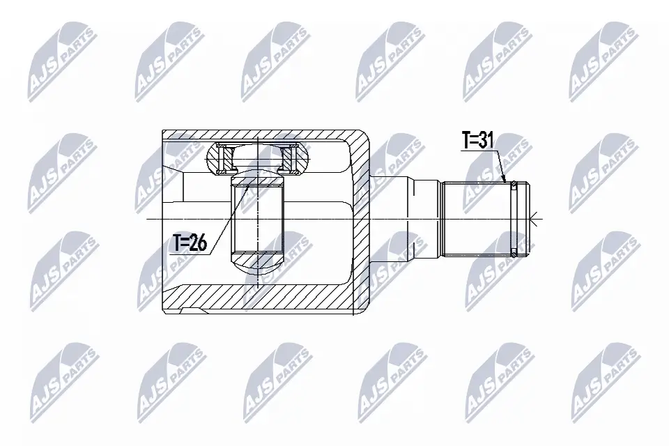 Gelenksatz, Antriebswelle Vorderachse links NTY NPW-VV-068
