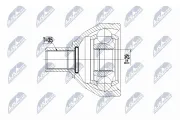Gelenksatz, Antriebswelle Vorderachse links NTY NPW-VV-073