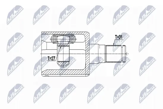 Gelenksatz, Antriebswelle Vorderachse links NTY NPW-VV-076 Bild Gelenksatz, Antriebswelle Vorderachse links NTY NPW-VV-076