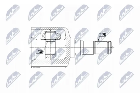 Gelenksatz, Antriebswelle Vorderachse links NTY NPW-VV-079 Bild Gelenksatz, Antriebswelle Vorderachse links NTY NPW-VV-079