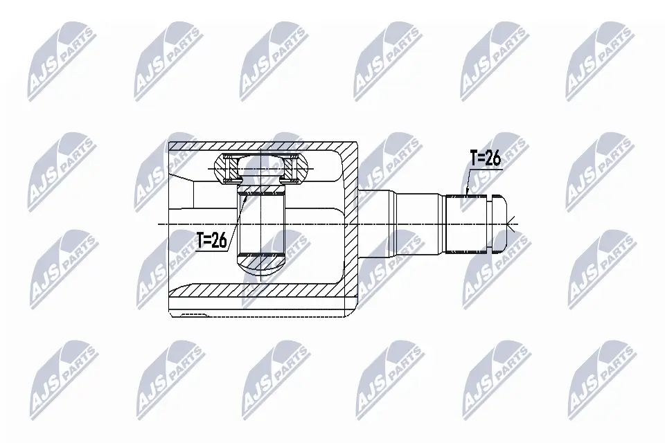 Gelenksatz, Antriebswelle Vorderachse links NTY NPW-VV-084