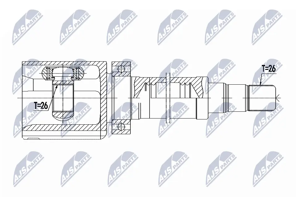 Gelenksatz, Antriebswelle Vorderachse rechts NTY NPW-VV-085