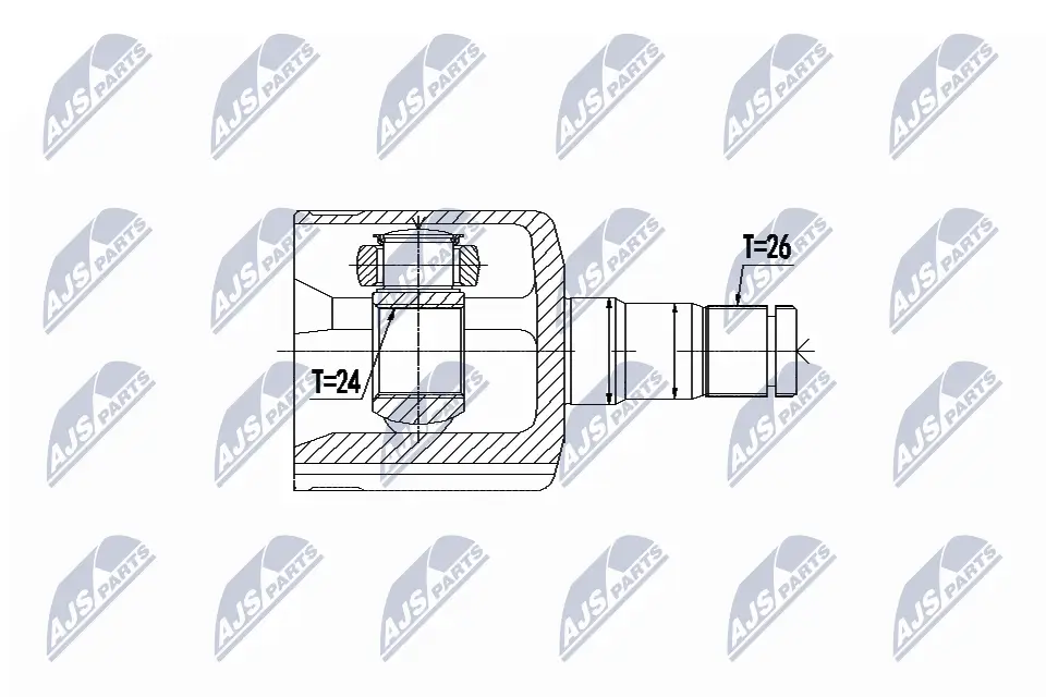 Gelenksatz, Antriebswelle Vorderachse links NTY NPW-VV-087