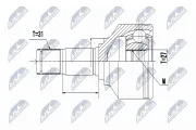 Gelenksatz, Antriebswelle Vorderachse links NTY NPW-VV-095
