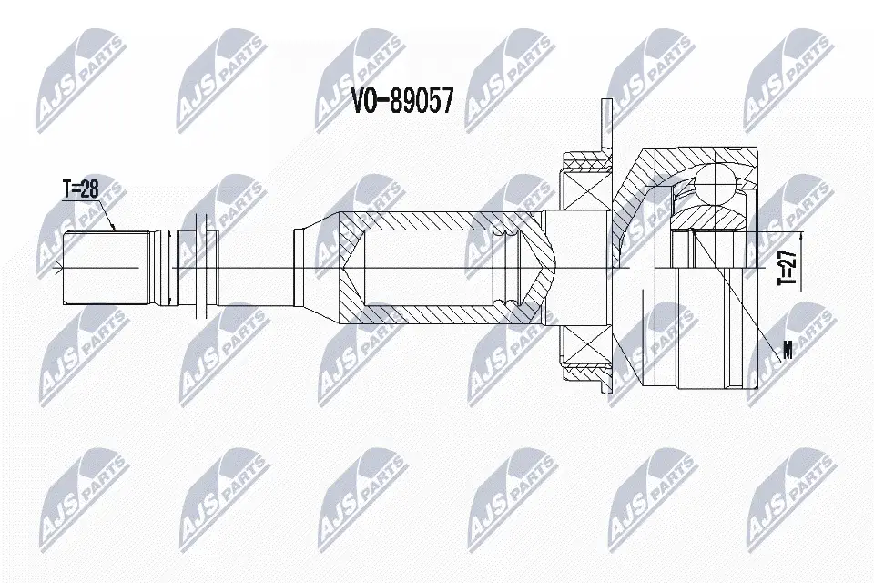 Gelenksatz, Antriebswelle Vorderachse rechts NTY NPW-VV-100