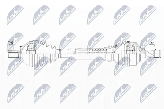 Antriebswelle Vorderachse links NTY NPW-VV-103 Bild Antriebswelle Vorderachse links NTY NPW-VV-103