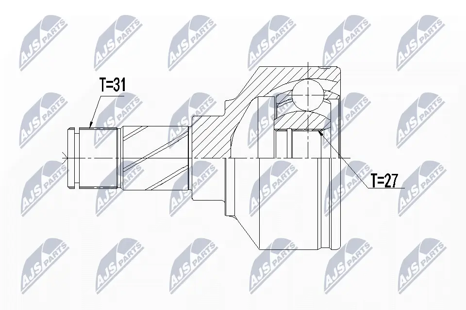 Gelenksatz, Antriebswelle Vorderachse links NTY NPW-VV-106