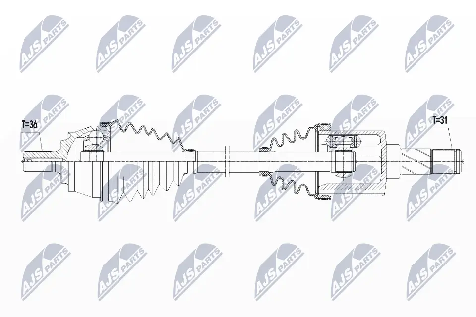 Antriebswelle Vorderachse links NTY NPW-VV-109