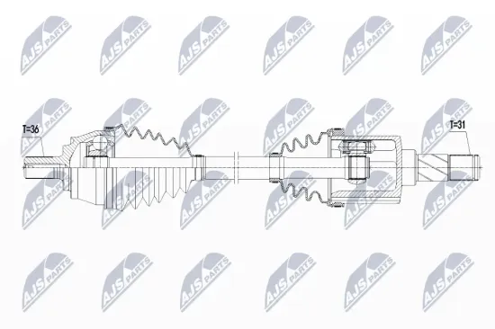 Antriebswelle Vorderachse links NTY NPW-VV-109 Bild Antriebswelle Vorderachse links NTY NPW-VV-109