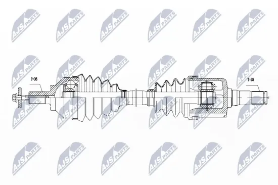 Antriebswelle Vorderachse links NTY NPW-VV-111 Bild Antriebswelle Vorderachse links NTY NPW-VV-111