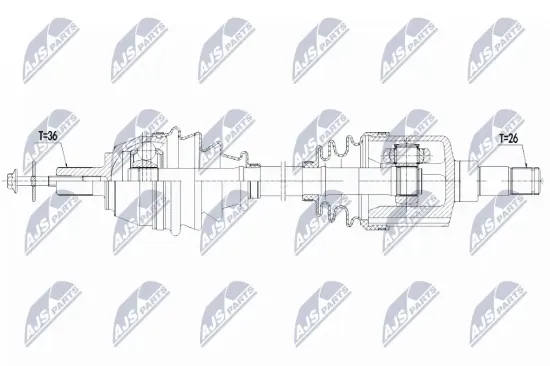 Antriebswelle Vorderachse links NTY NPW-VV-123 Bild Antriebswelle Vorderachse links NTY NPW-VV-123