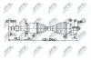Antriebswelle Vorderachse rechts NTY NPW-VV-133 Bild Antriebswelle Vorderachse rechts NTY NPW-VV-133