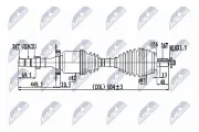 Antriebswelle Vorderachse rechts NTY NPW-VV-133