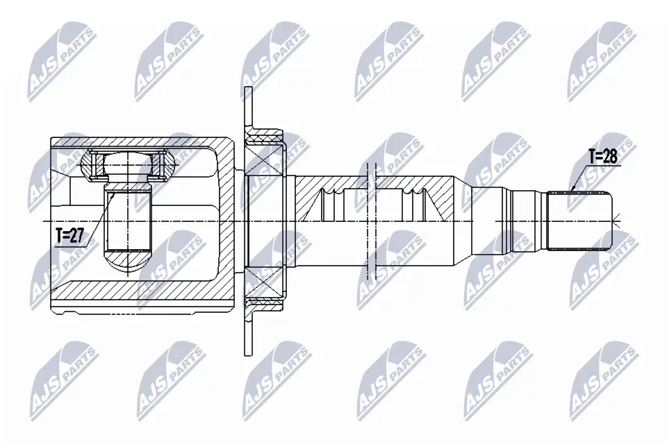 Antriebswelle Vorderachse rechts NTY NPW-VV-134