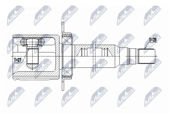 Antriebswelle Vorderachse rechts NTY NPW-VV-134 Bild Antriebswelle Vorderachse rechts NTY NPW-VV-134