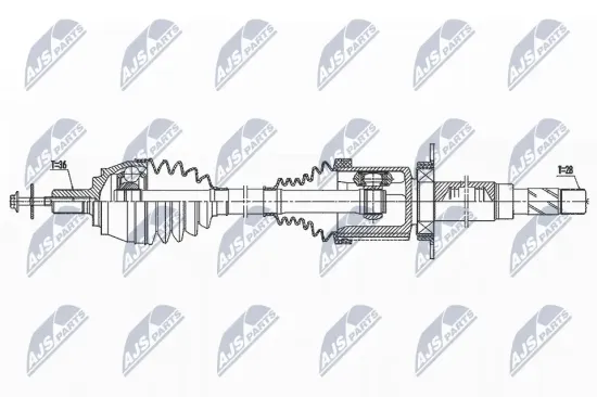 Antriebswelle Vorderachse rechts NTY NPW-VV-140 Bild Antriebswelle Vorderachse rechts NTY NPW-VV-140