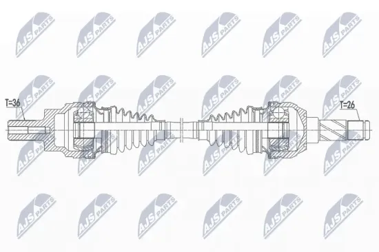 Antriebswelle Hinterachse rechts Hinterachse links NTY NPW-VV-144 Bild Antriebswelle Hinterachse rechts Hinterachse links NTY NPW-VV-144