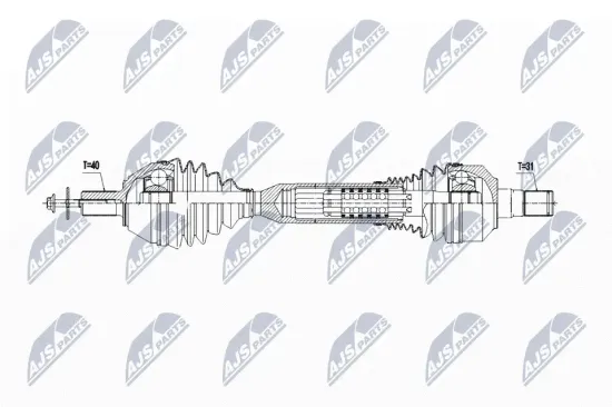 Antriebswelle Vorderachse links NTY NPW-VV-148 Bild Antriebswelle Vorderachse links NTY NPW-VV-148