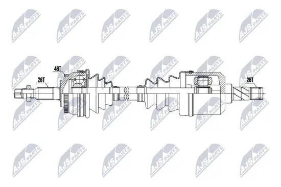 Antriebswelle Vorderachse links NTY NPW-VV-151 Bild Antriebswelle Vorderachse links NTY NPW-VV-151