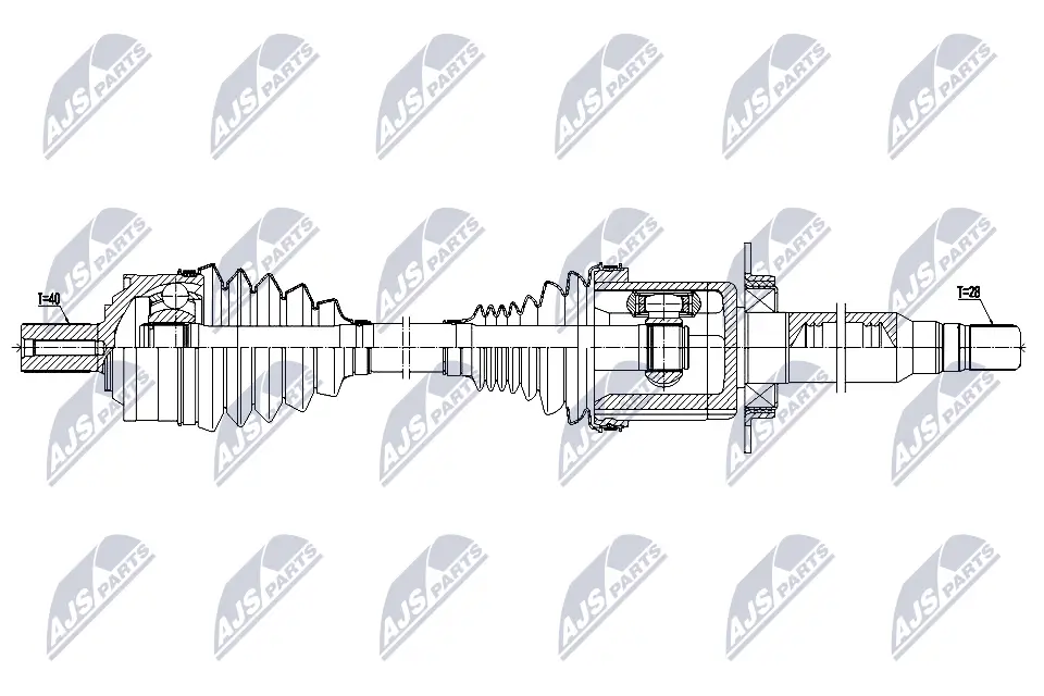 Antriebswelle Vorderachse rechts NTY NPW-VV-160