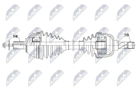 Antriebswelle Vorderachse links NTY NPW-VV-169 Bild Antriebswelle Vorderachse links NTY NPW-VV-169