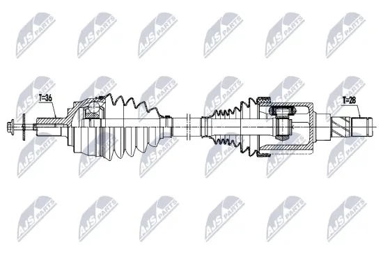 Antriebswelle Vorderachse links NTY NPW-VV-170 Bild Antriebswelle Vorderachse links NTY NPW-VV-170
