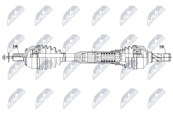 Antriebswelle Vorderachse links NTY NPW-VV-172 Bild Antriebswelle Vorderachse links NTY NPW-VV-172