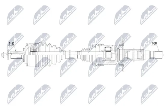 Antriebswelle Vorderachse rechts NTY NPW-VV-175 Bild Antriebswelle Vorderachse rechts NTY NPW-VV-175