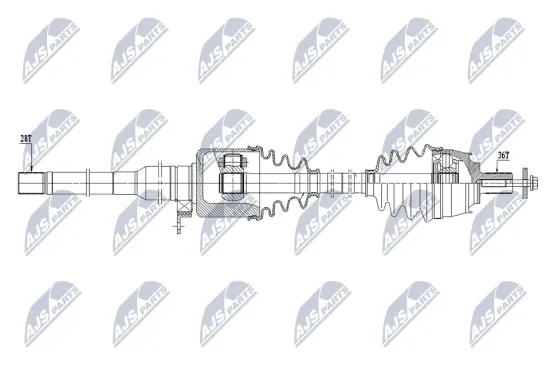 Antriebswelle Vorderachse rechts NTY NPW-VV-178 Bild Antriebswelle Vorderachse rechts NTY NPW-VV-178
