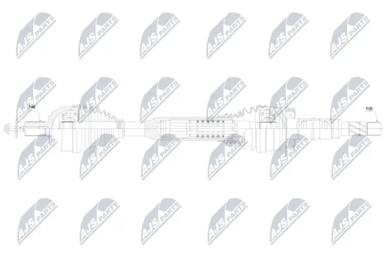 Antriebswelle Vorderachse rechts NTY NPW-VV-181 Bild Antriebswelle Vorderachse rechts NTY NPW-VV-181
